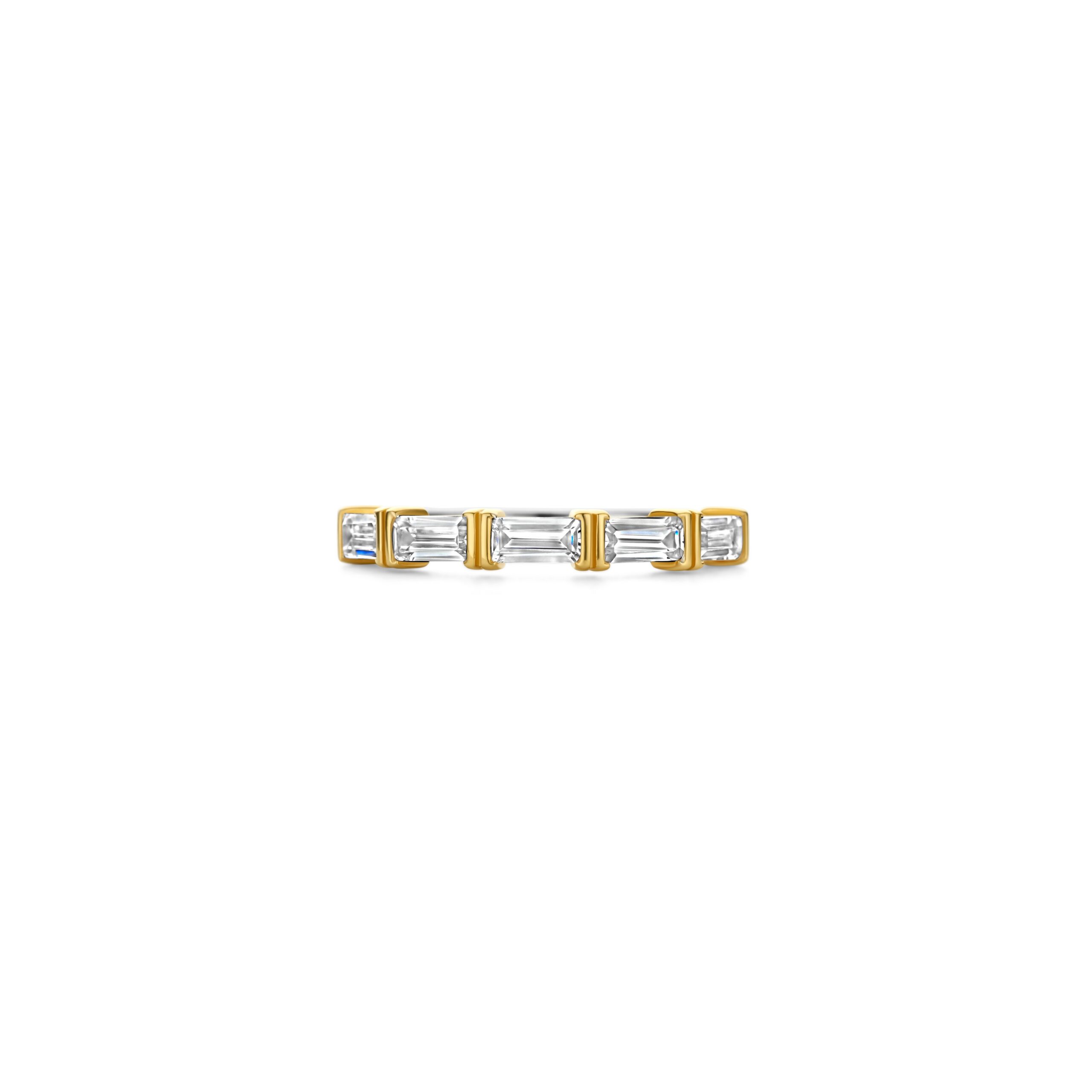 Tisento ring zilver verguld zirkonia maat 54 - Afbeelding 3