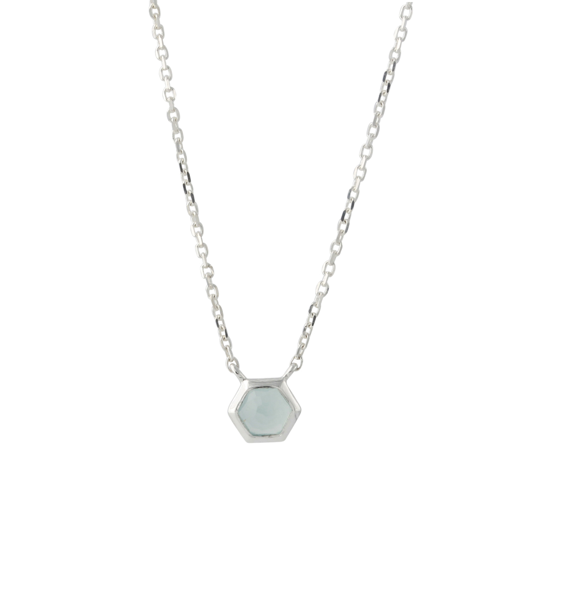 Campur zilver collier Chalcedoon