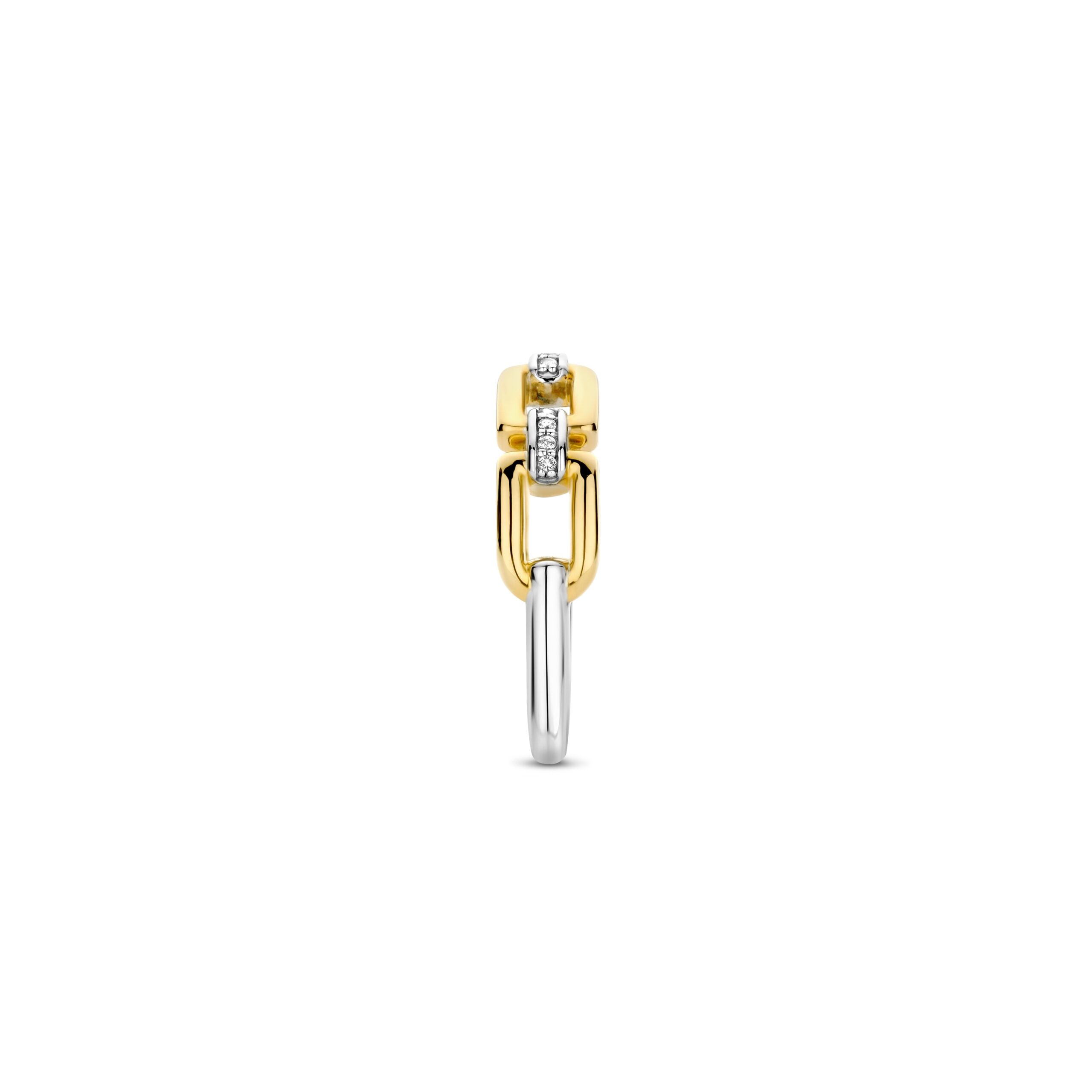 Tisento ring zirkonia goud op zilver maat 54 - Afbeelding 2