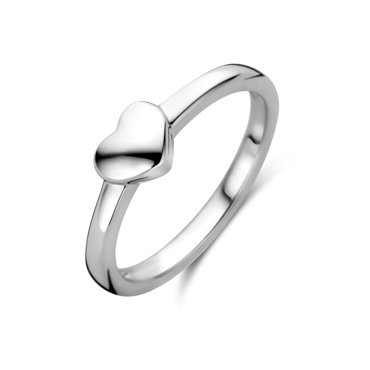Zilveren ring hart maat 14,5