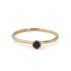 Campur goud op zilver ring ioliet maat 54