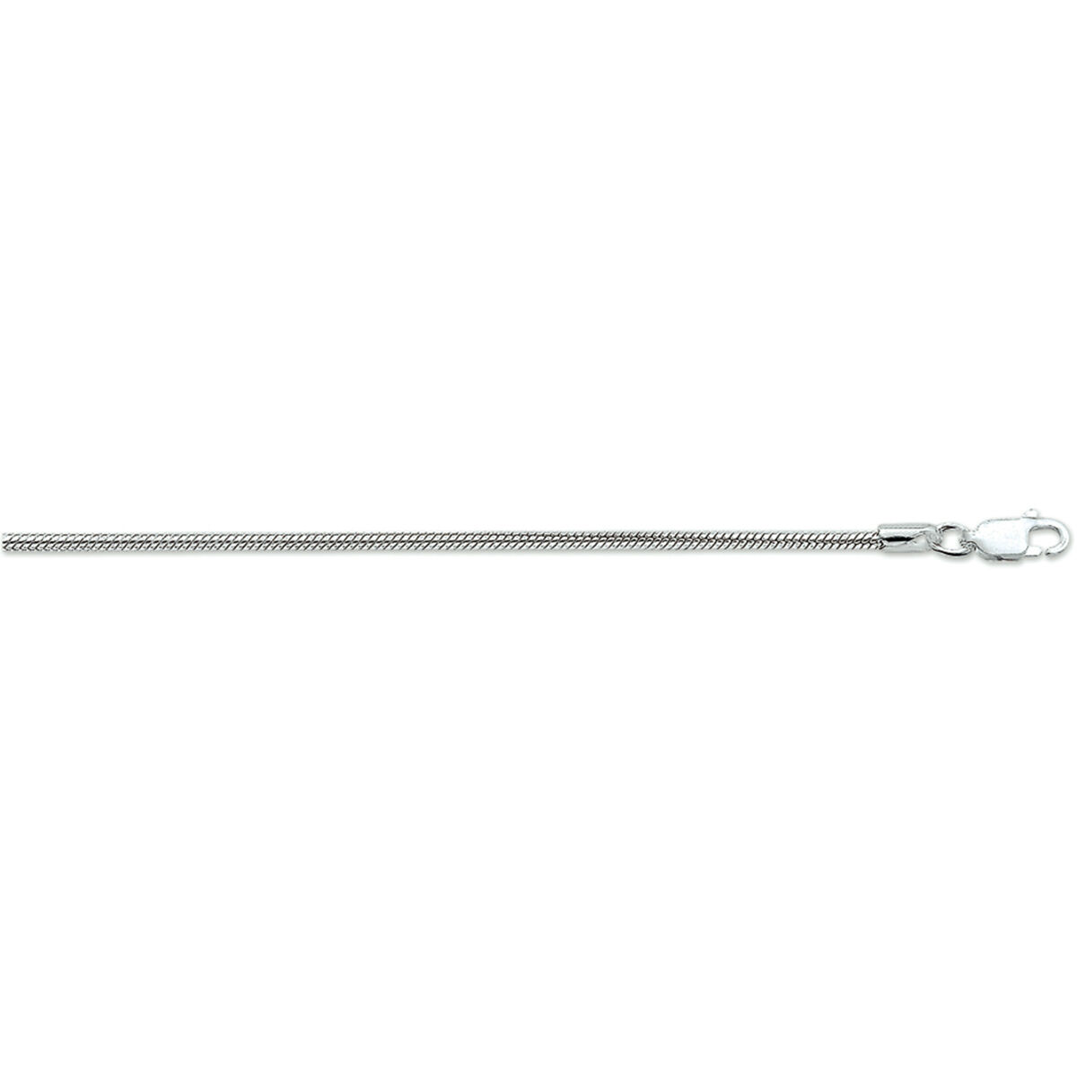 zilveren collier slang rond 1,6mm 50cm - Afbeelding 2