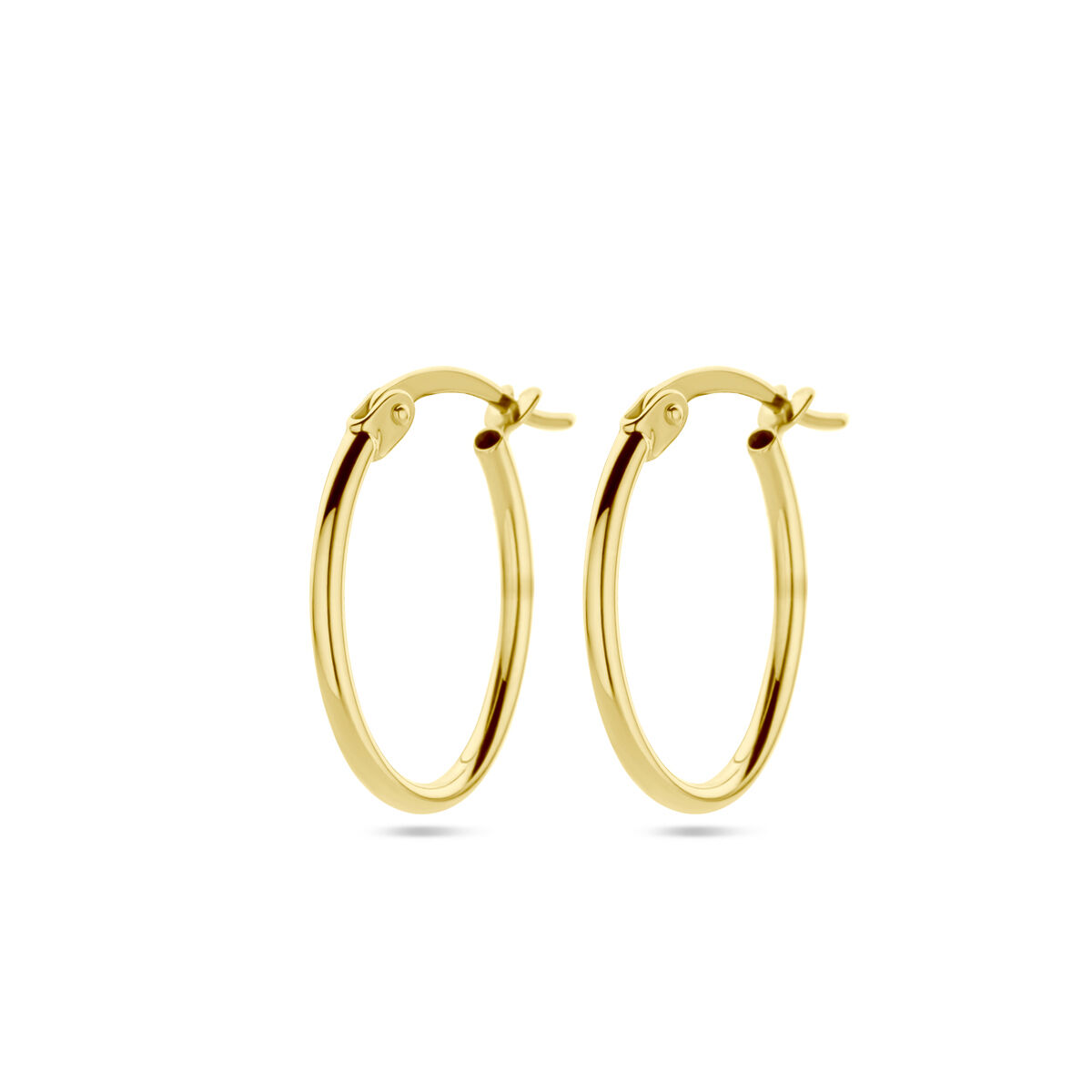 gouden oorringen ovaal 24mm