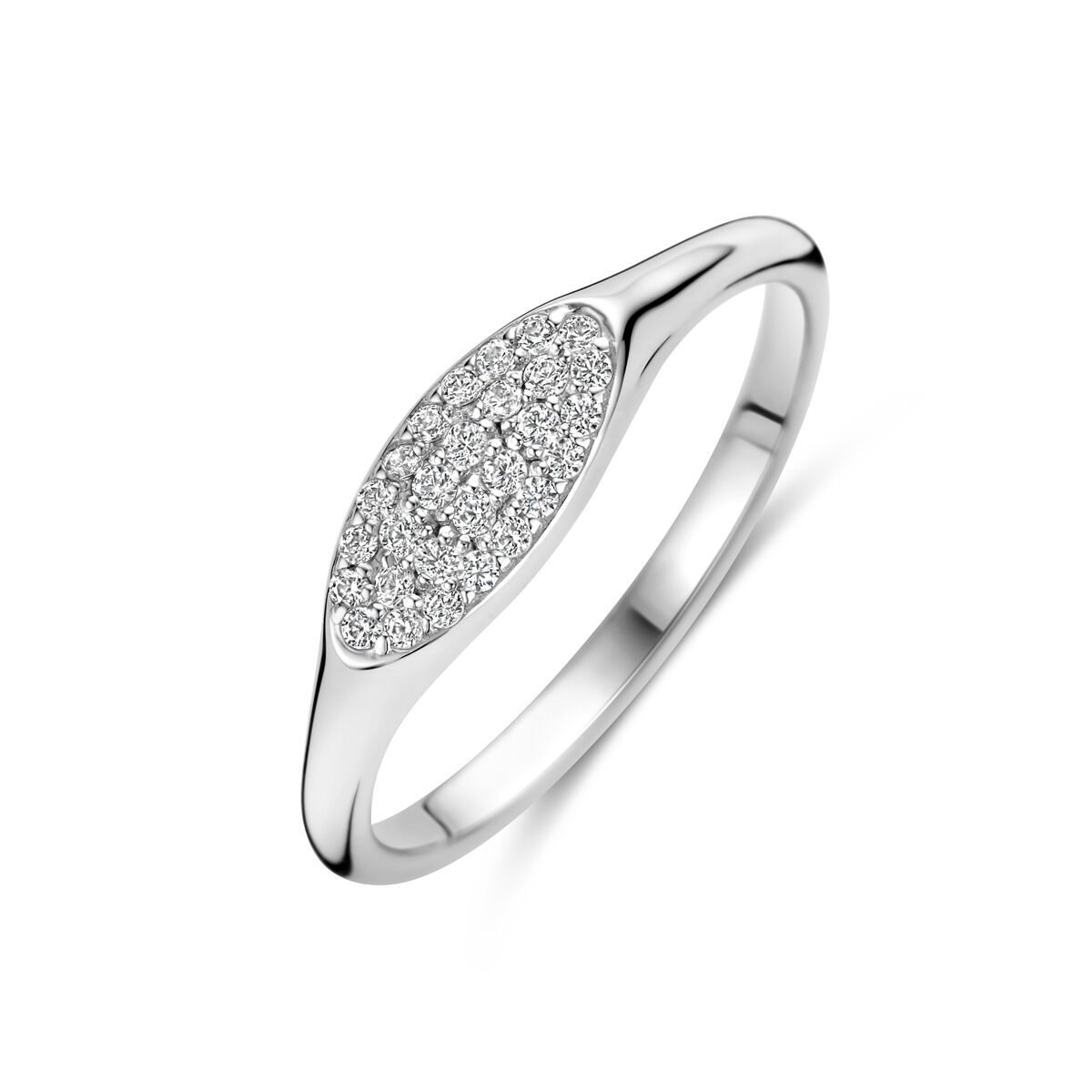 zilver ring met zirkonia maat 17,25