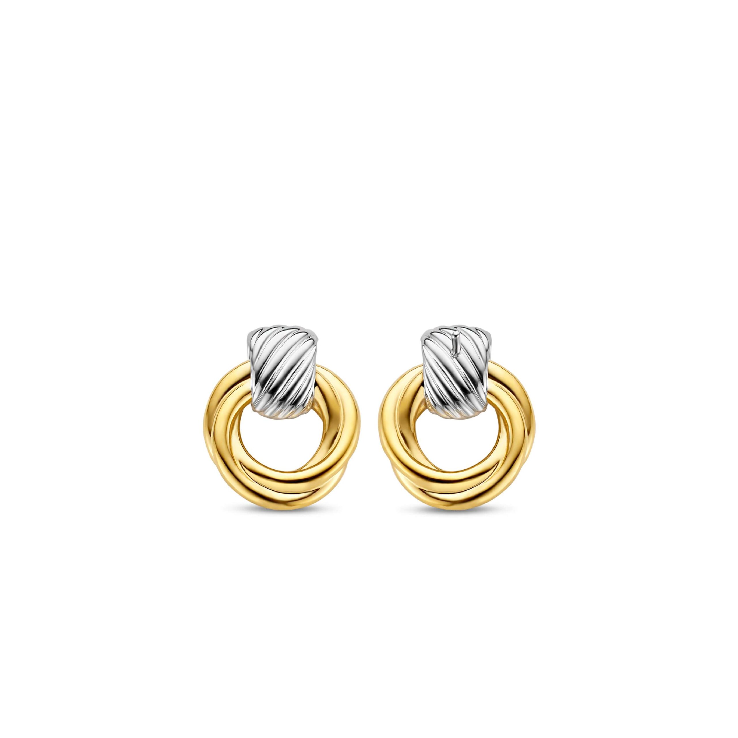 Ti Sento zilver verguld oorknoppen - Afbeelding 2