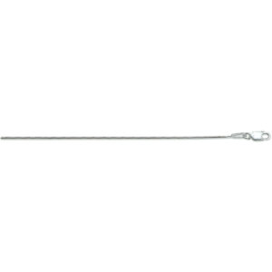 zilver slangcollier 38cm 0,9mm