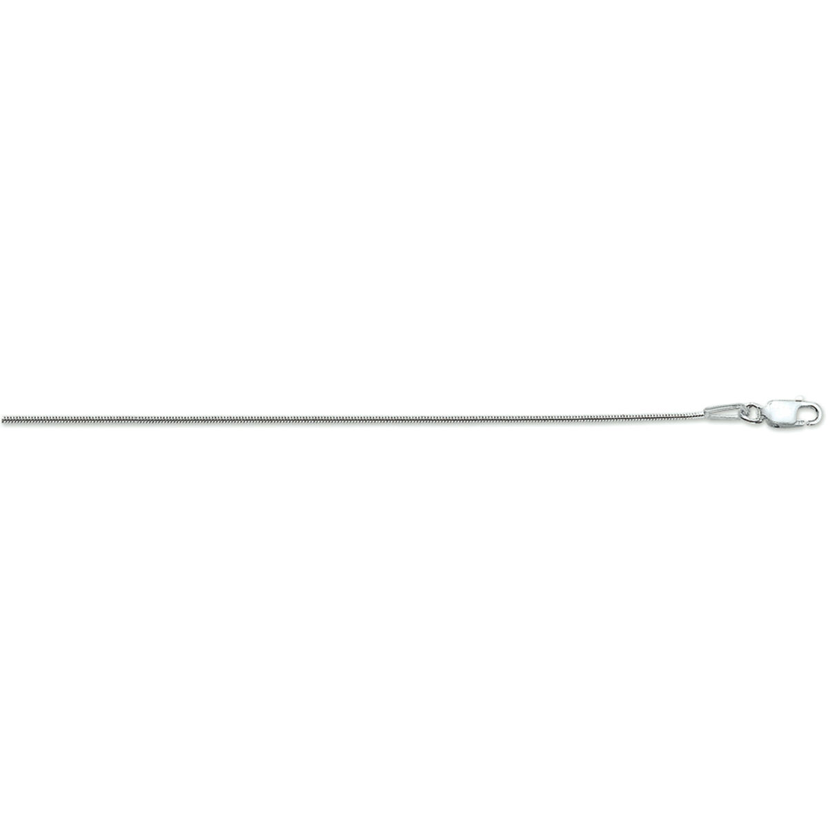 zilver slangcollier 38cm 0,9mm