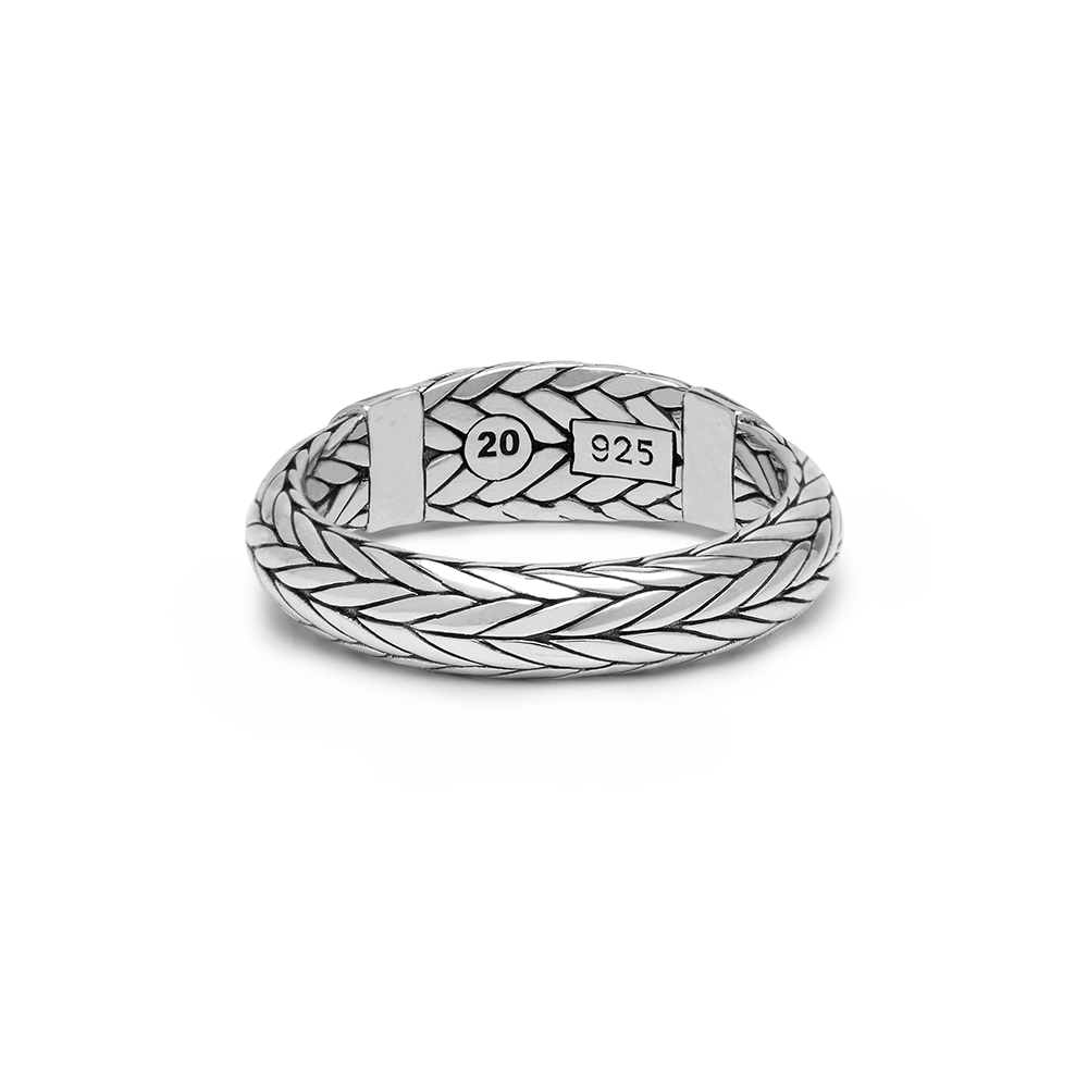 Buddha to Buddha Ellen stone ring tigereye navy maat 18 - Afbeelding 2