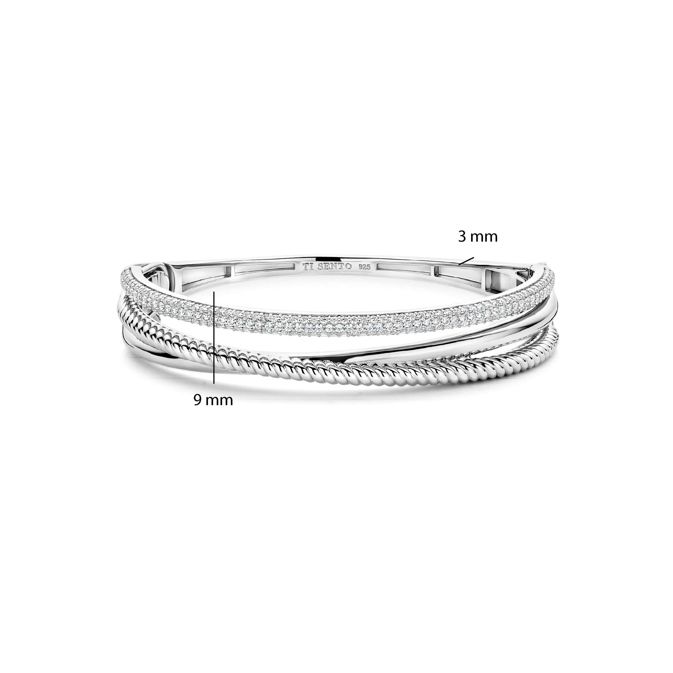 Tisento zilveren bangle zirkonia - Afbeelding 4