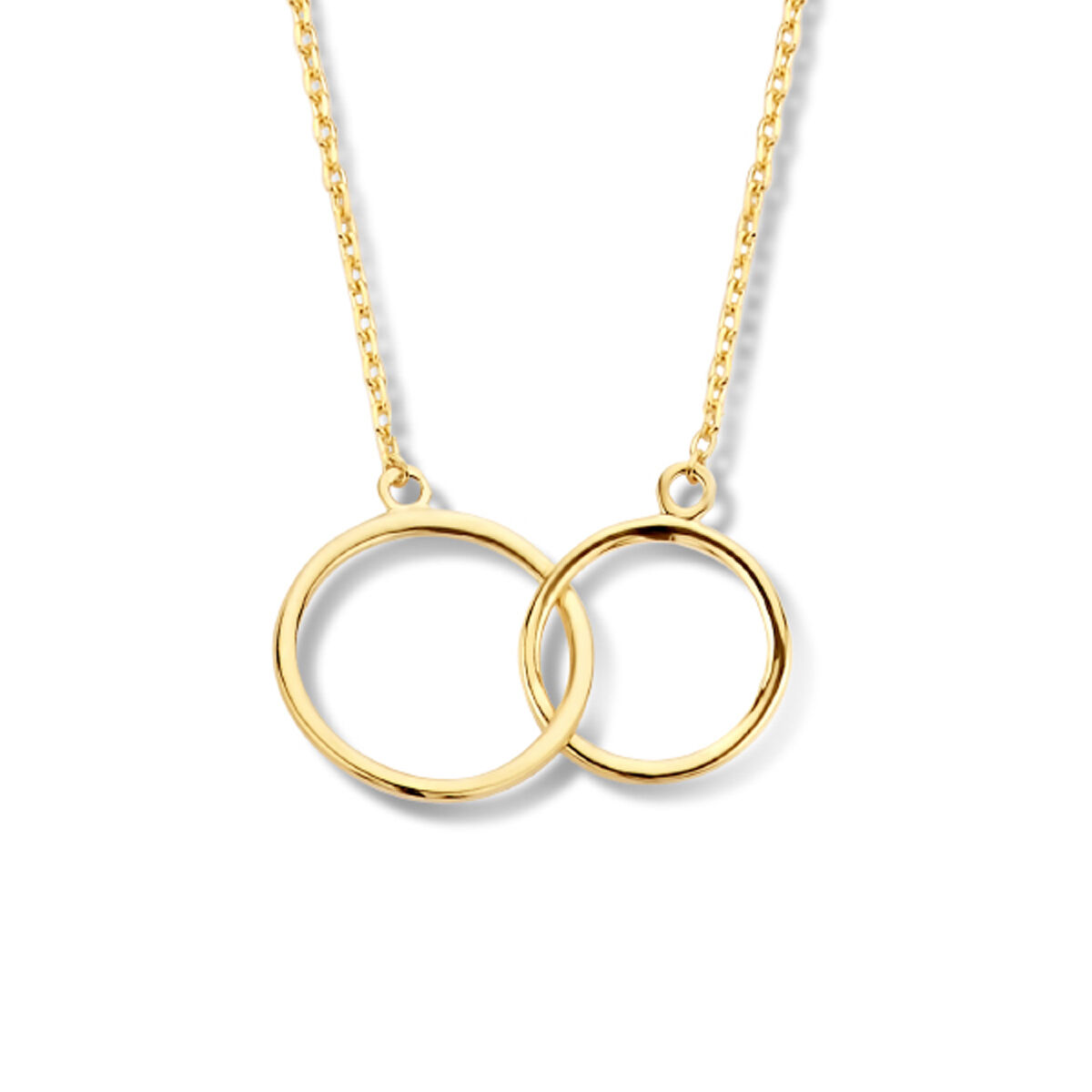 40.17713 KA gouden collier met ringen 40-44 cm