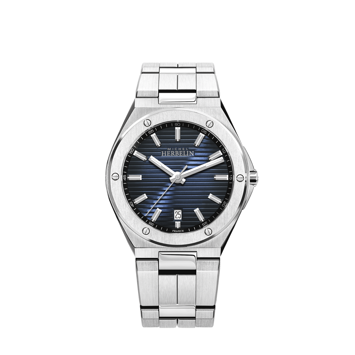 Herbelin Herenhorloge staal donkerblauw