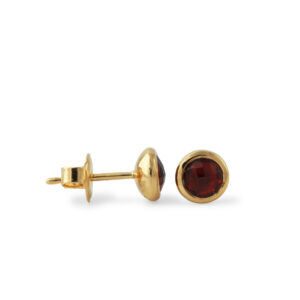Campur goud op zilver oorknoppen granaat