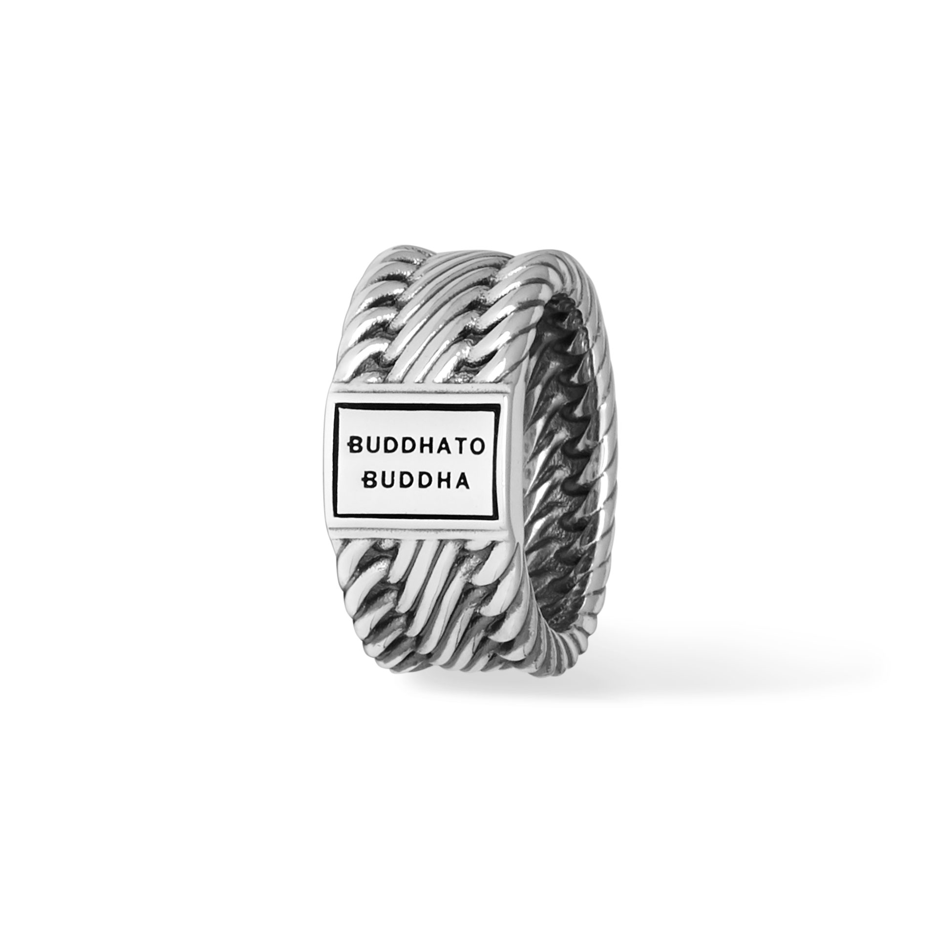 Buddha to Buddha Edwin small ring zilver maat 18 - Afbeelding 2