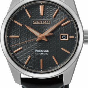 Seiko Presage staal automatic leren band