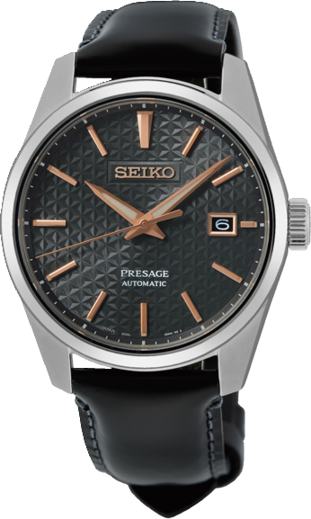 Seiko Presage staal automatic leren band