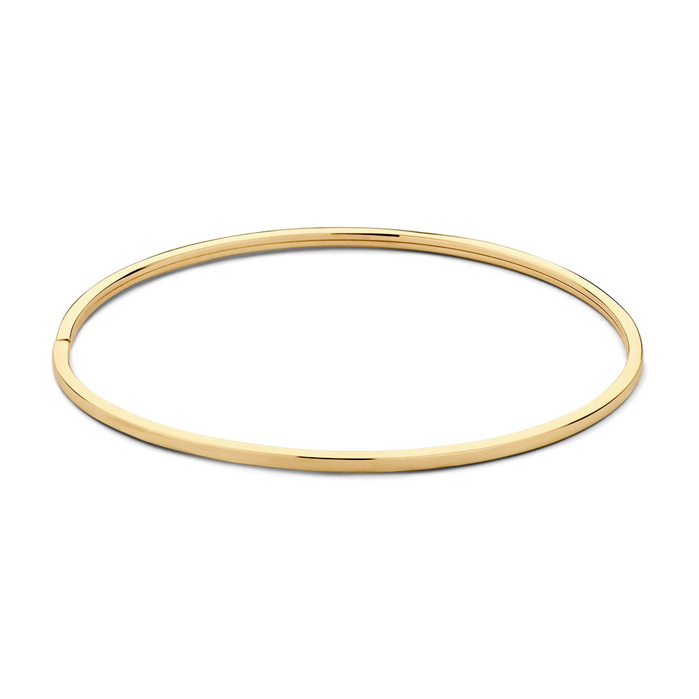 Excellent Geelgouden Bangle platte buis 59mm