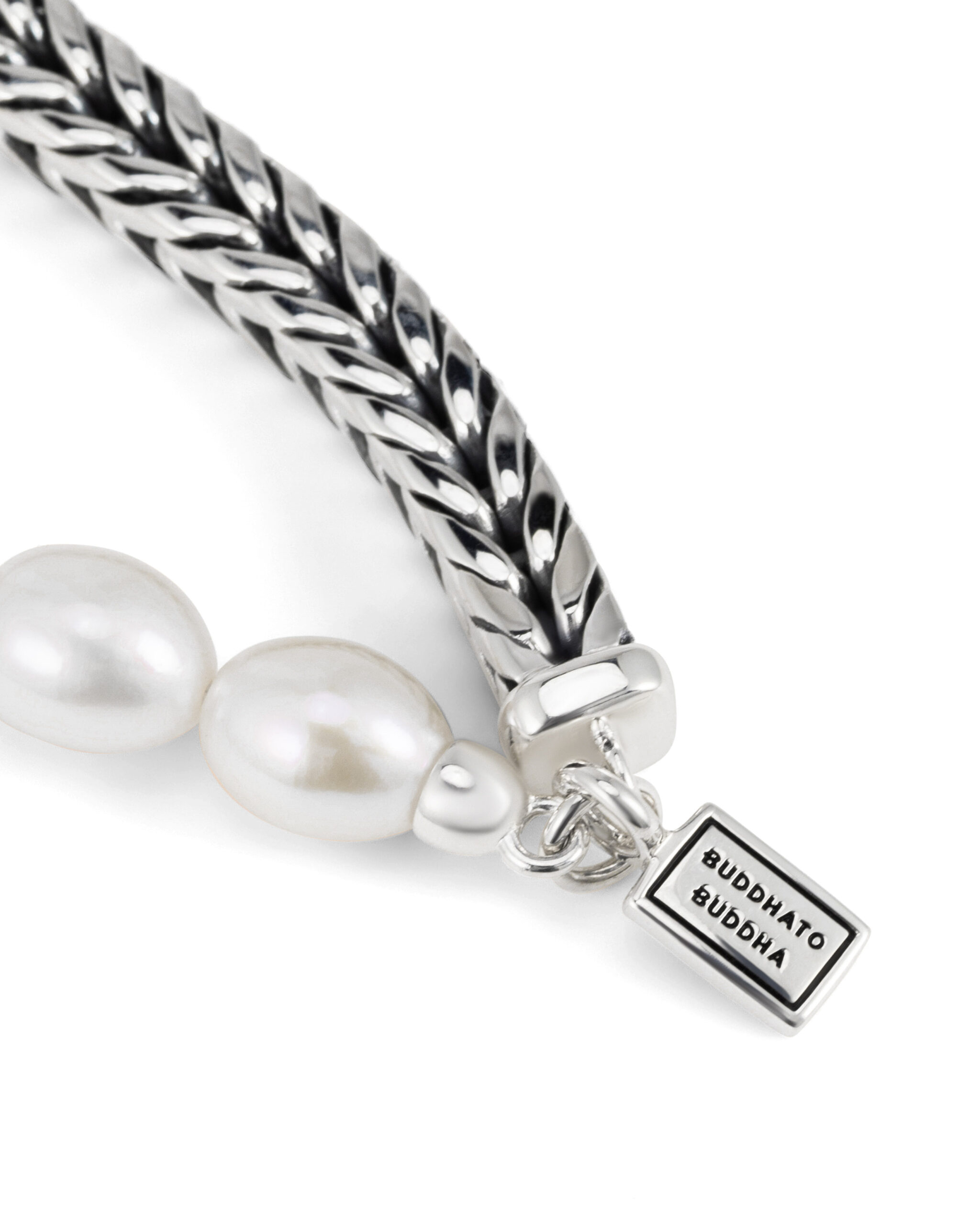 Buddha to Buddha armband Barbara XS Pearl zilver - Afbeelding 2