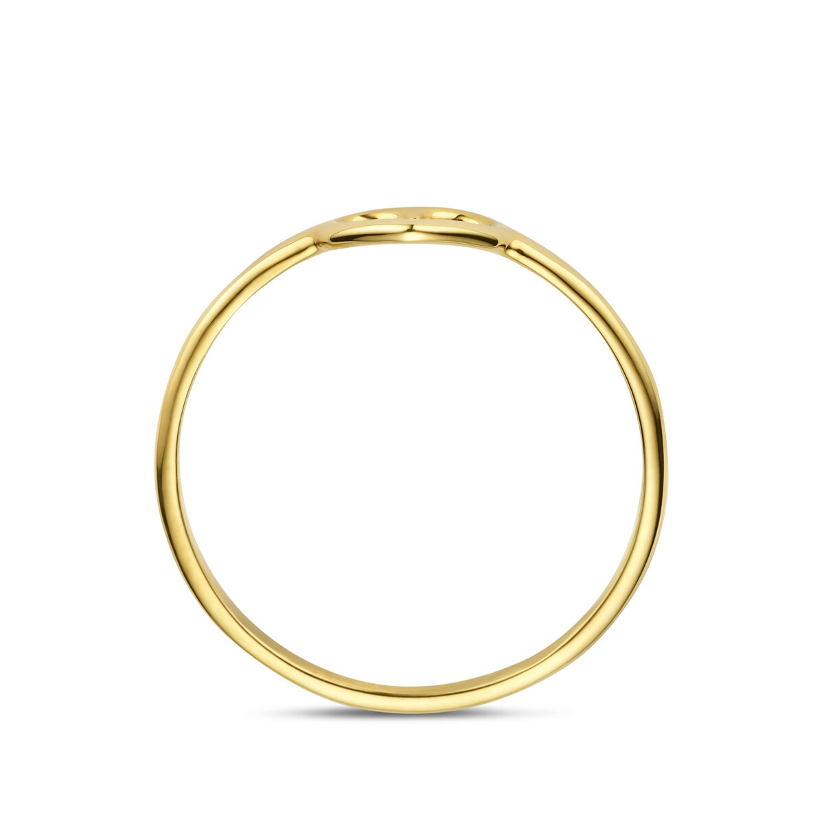 Geelgouden ring hart maat 16,5 - Afbeelding 3