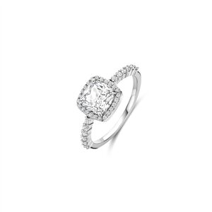 Tisento zilveren ring zirkonia maat 54
