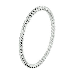 Witgouden ring koord maat 16