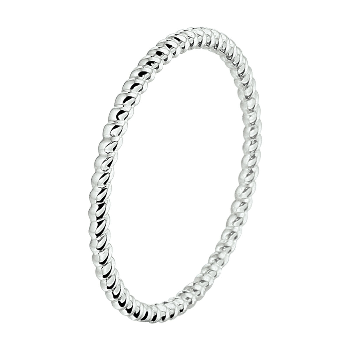 Witgouden ring koord maat 16