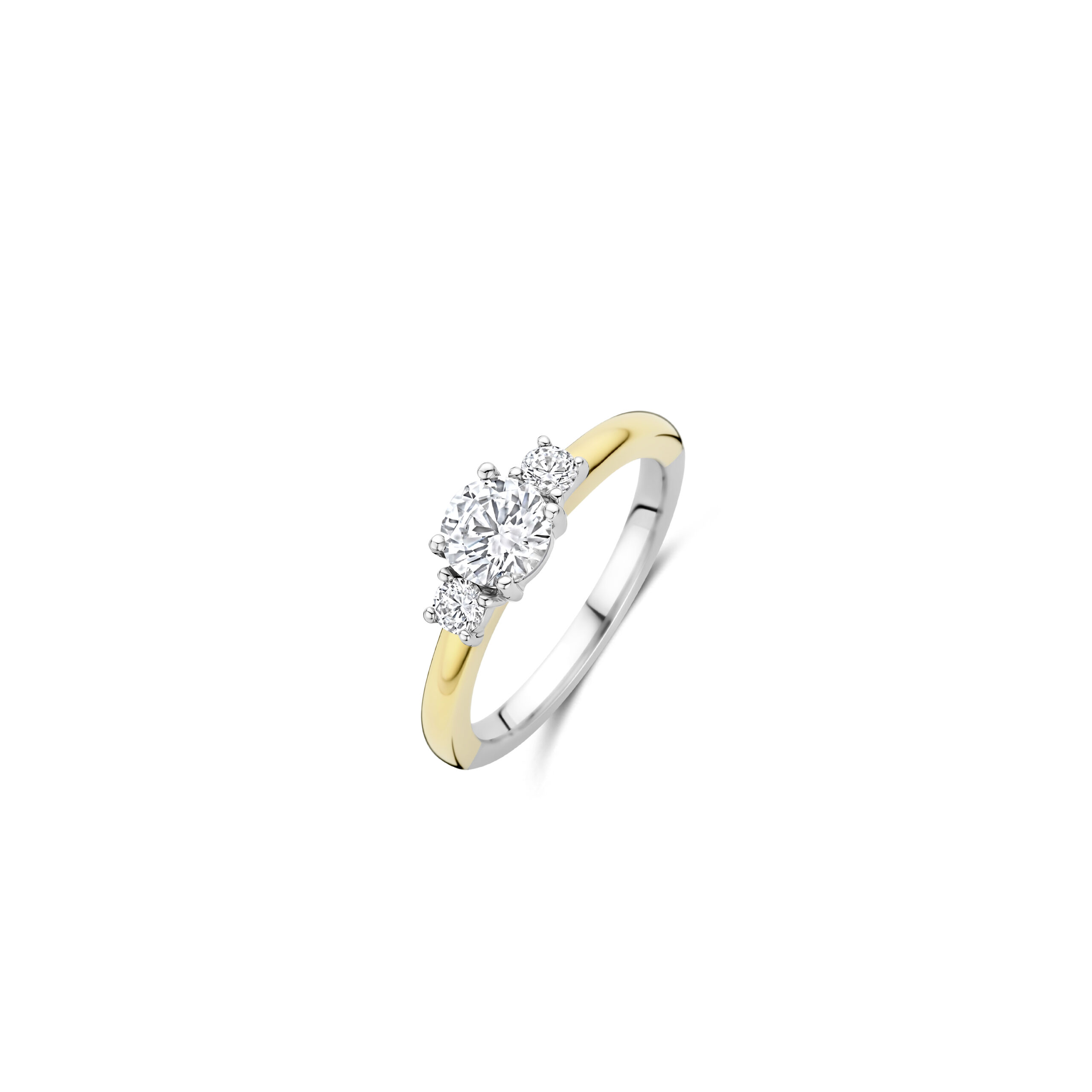 Tisento ring goud op zilver zirkonia maat 54