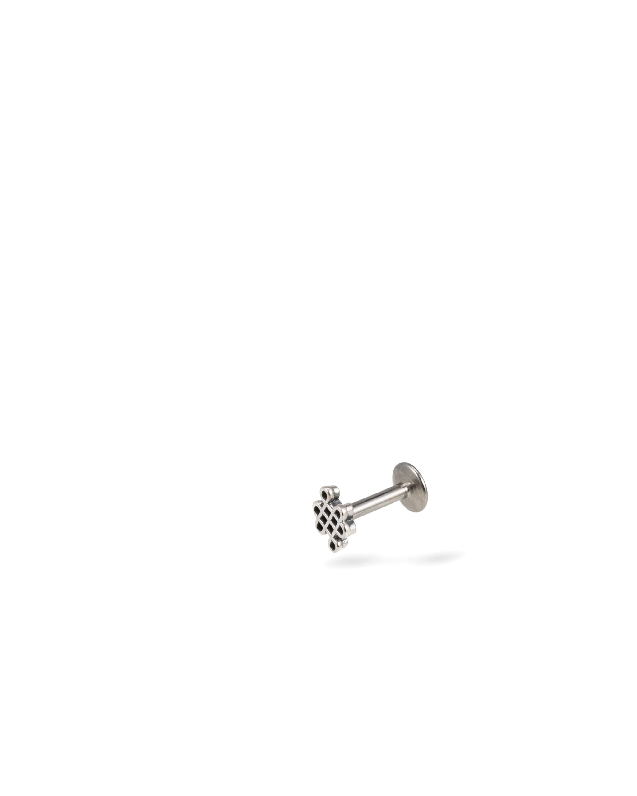 Buddha to Buddha Endless Knot Stud Flatback Zilver Single Piece - Afbeelding 3
