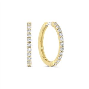 Tisento oorringen geelgoud op zilver met zirkonia