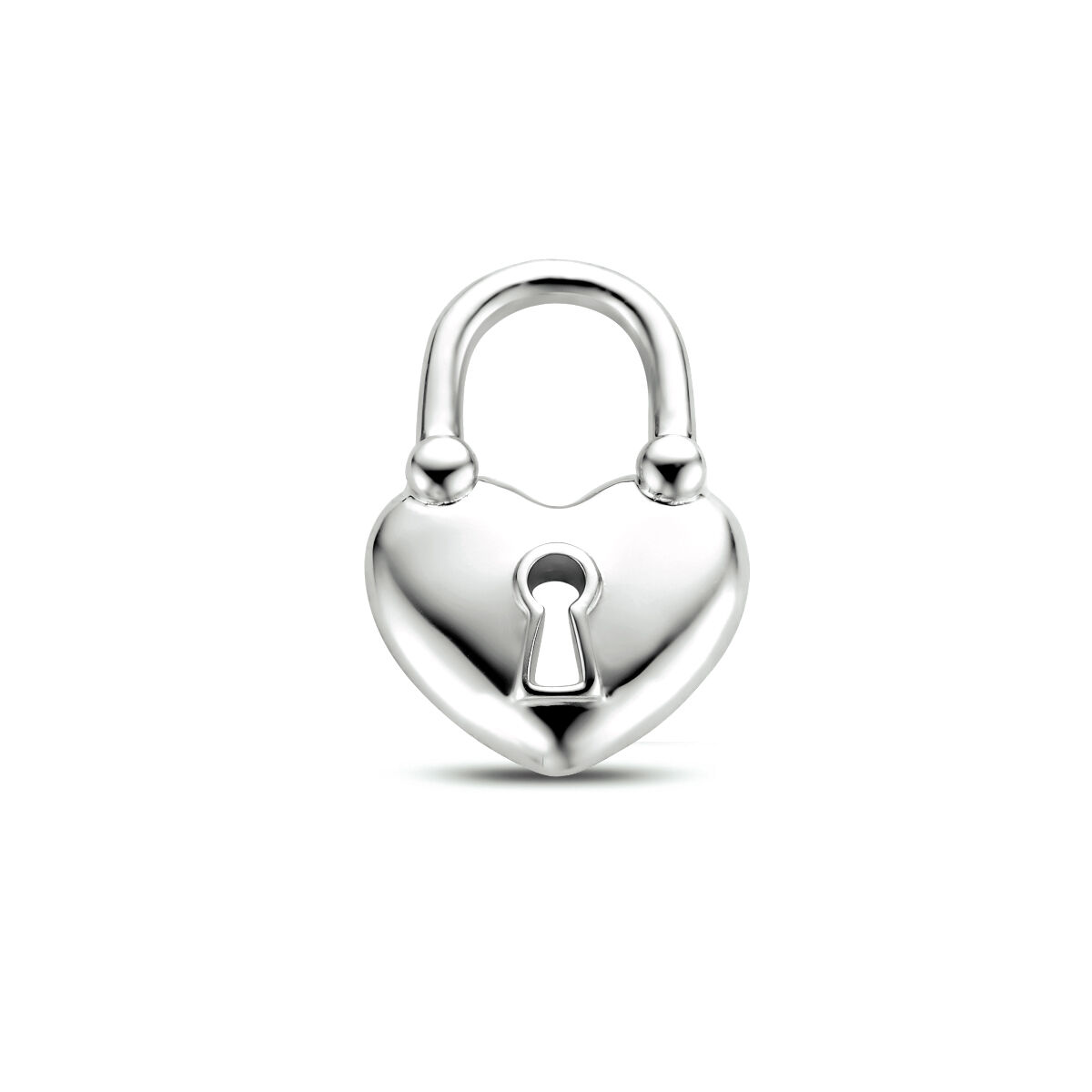 Zilveren hanger Hangslot hart