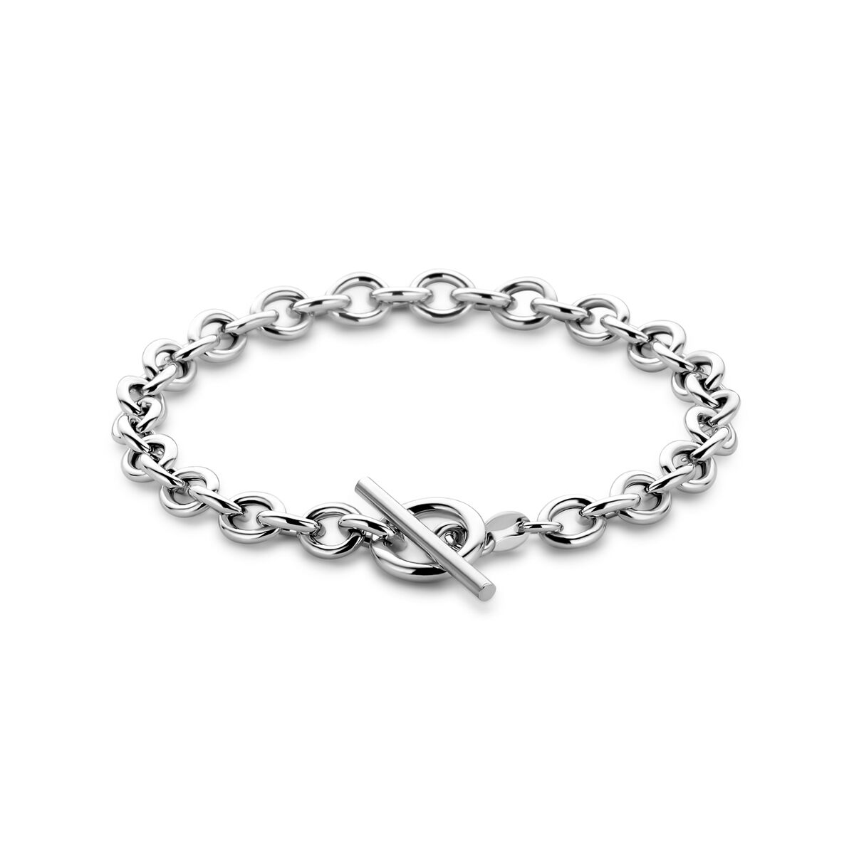 Zilveren armband met kapitelstokje 18,5cm