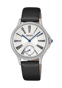Seiko dameshorloge staal leren band