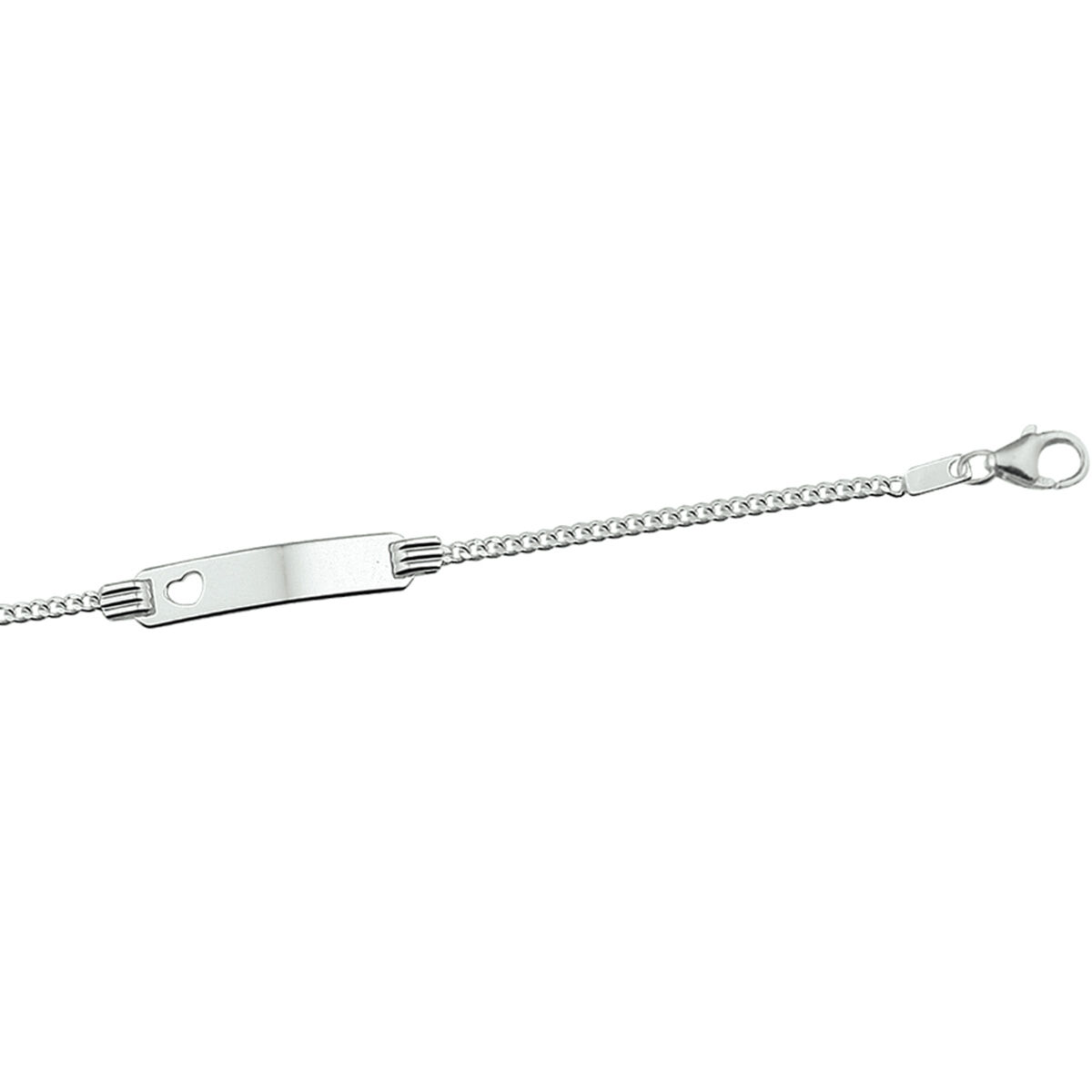 zilver plaatarmband hart Gourmette kind 9-11 cm - Afbeelding 2