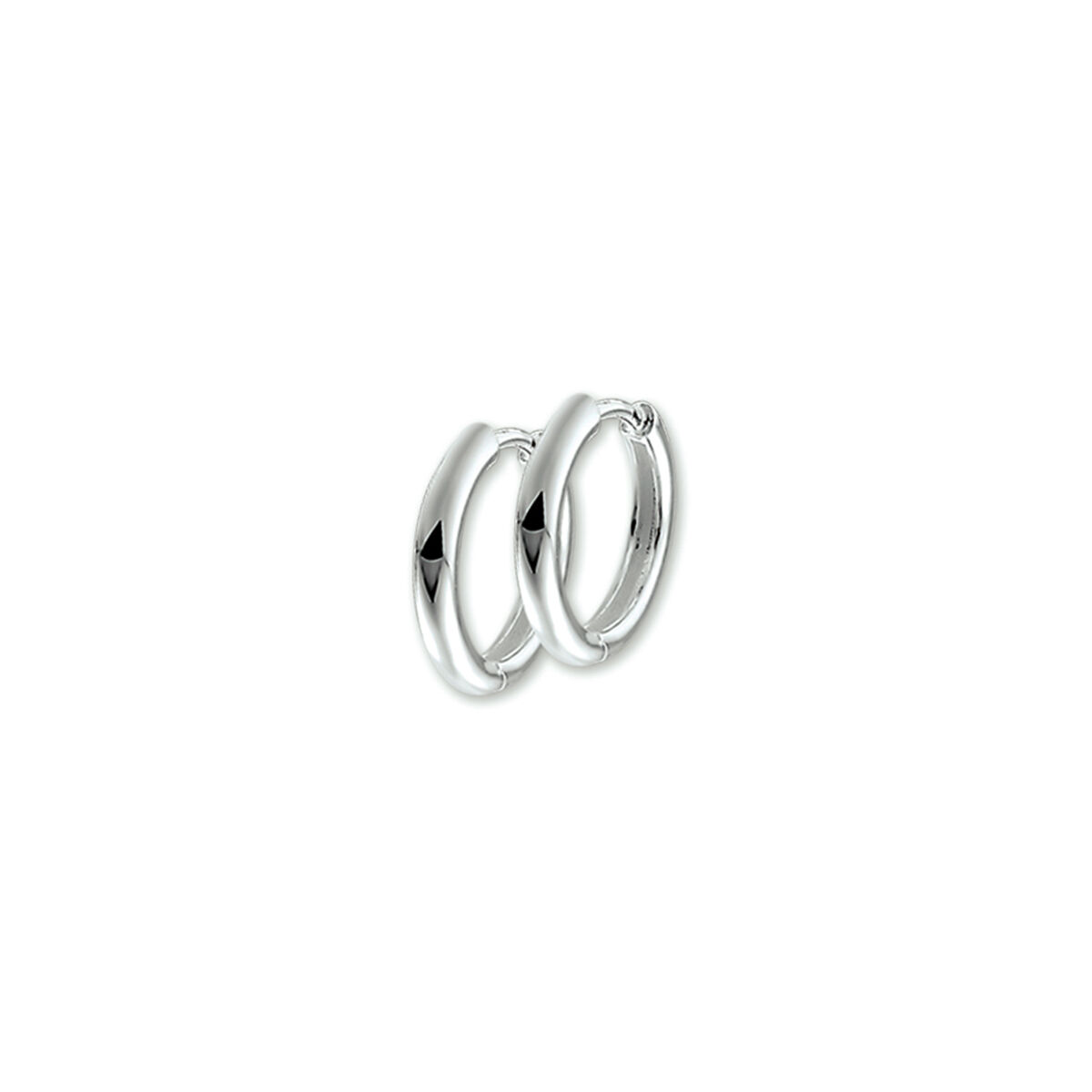 10.11867 KA zilveren half rond oorringen 15x2mm - Afbeelding 2