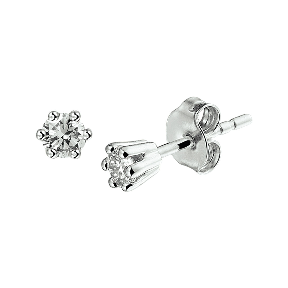 Witgouden oorstekers 0.20ct H/SI