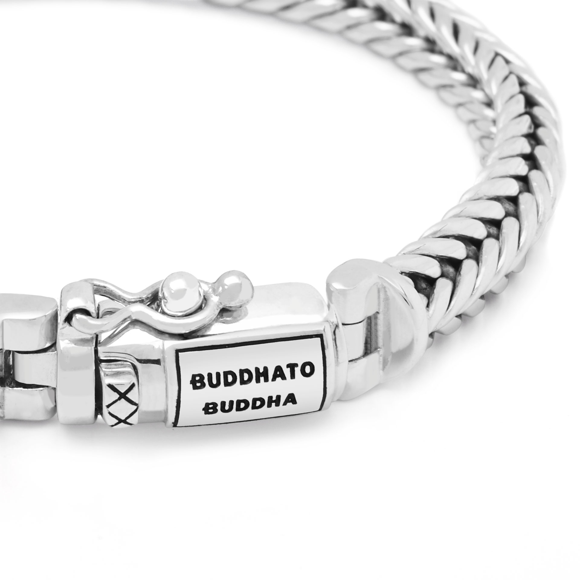 J065 C+ Buddha to Buddha armband Nurul XS zilver - Afbeelding 3