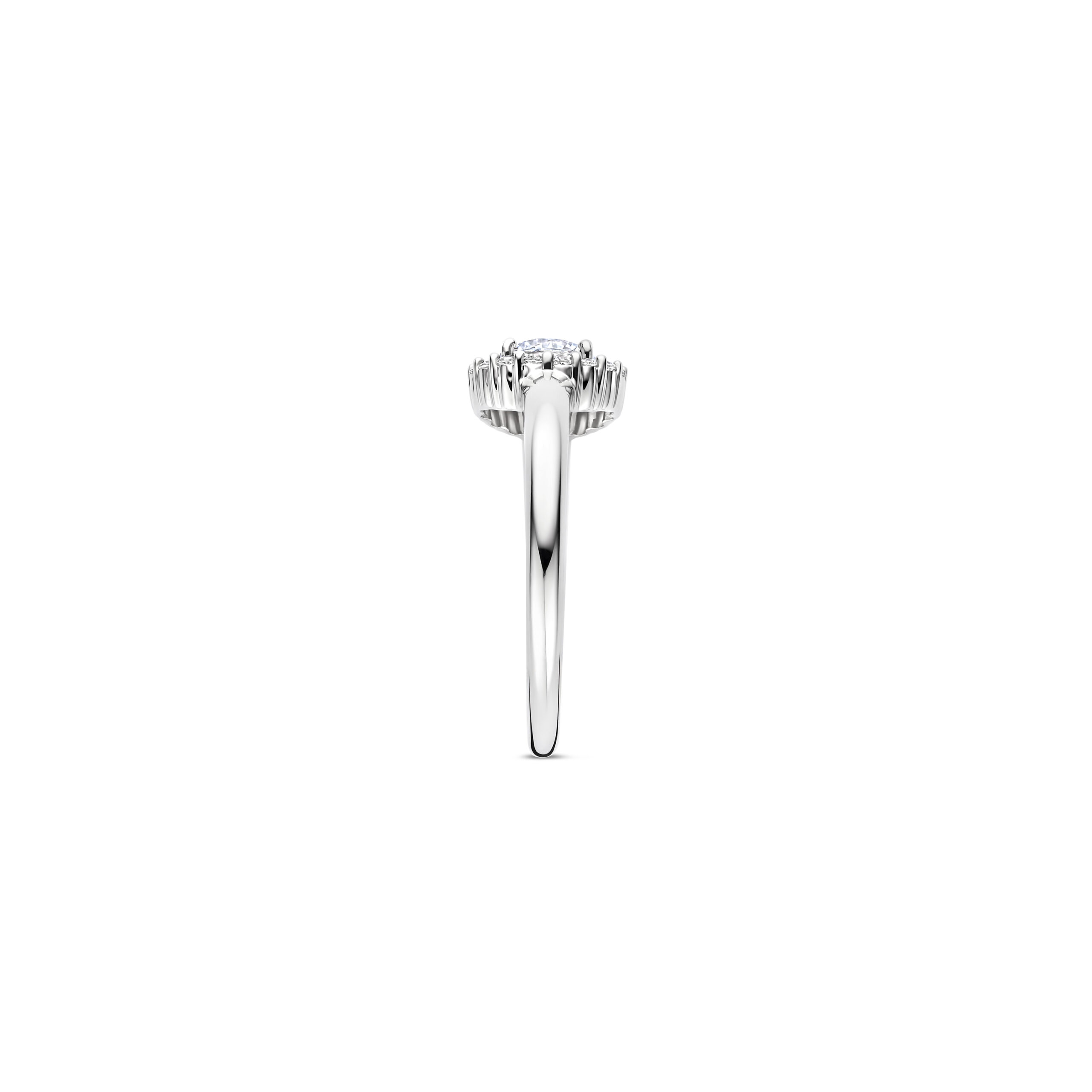 Tisento zilver ring zirkonia maat 56 - Afbeelding 3