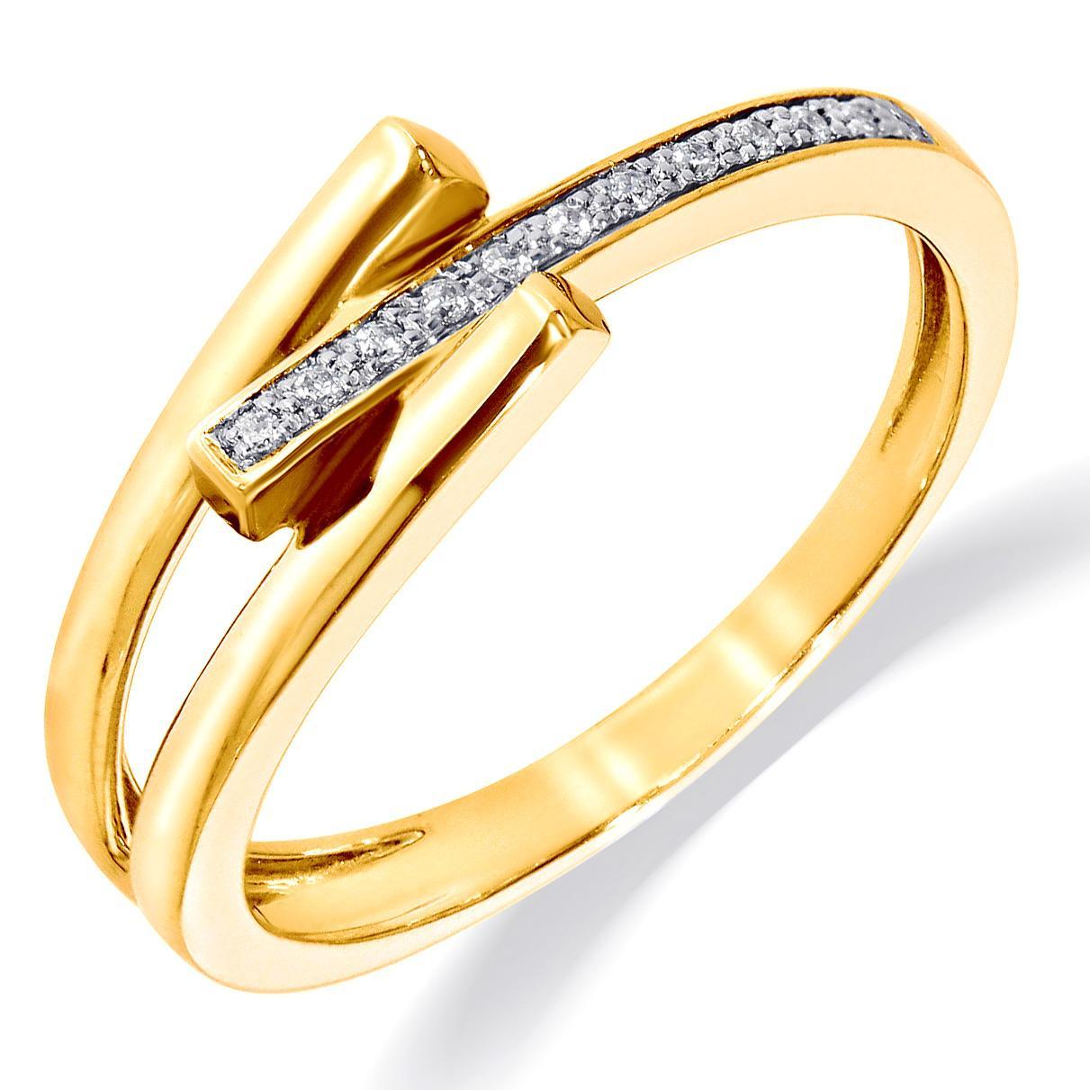Geelgouden ring 12-0.05 H/SI diamant maat 52