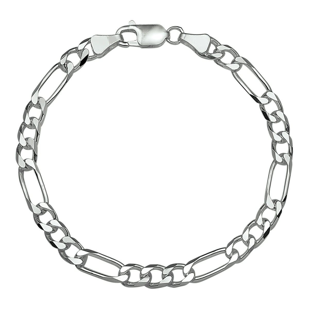 Zilveren figaro armband 20cm 5mm