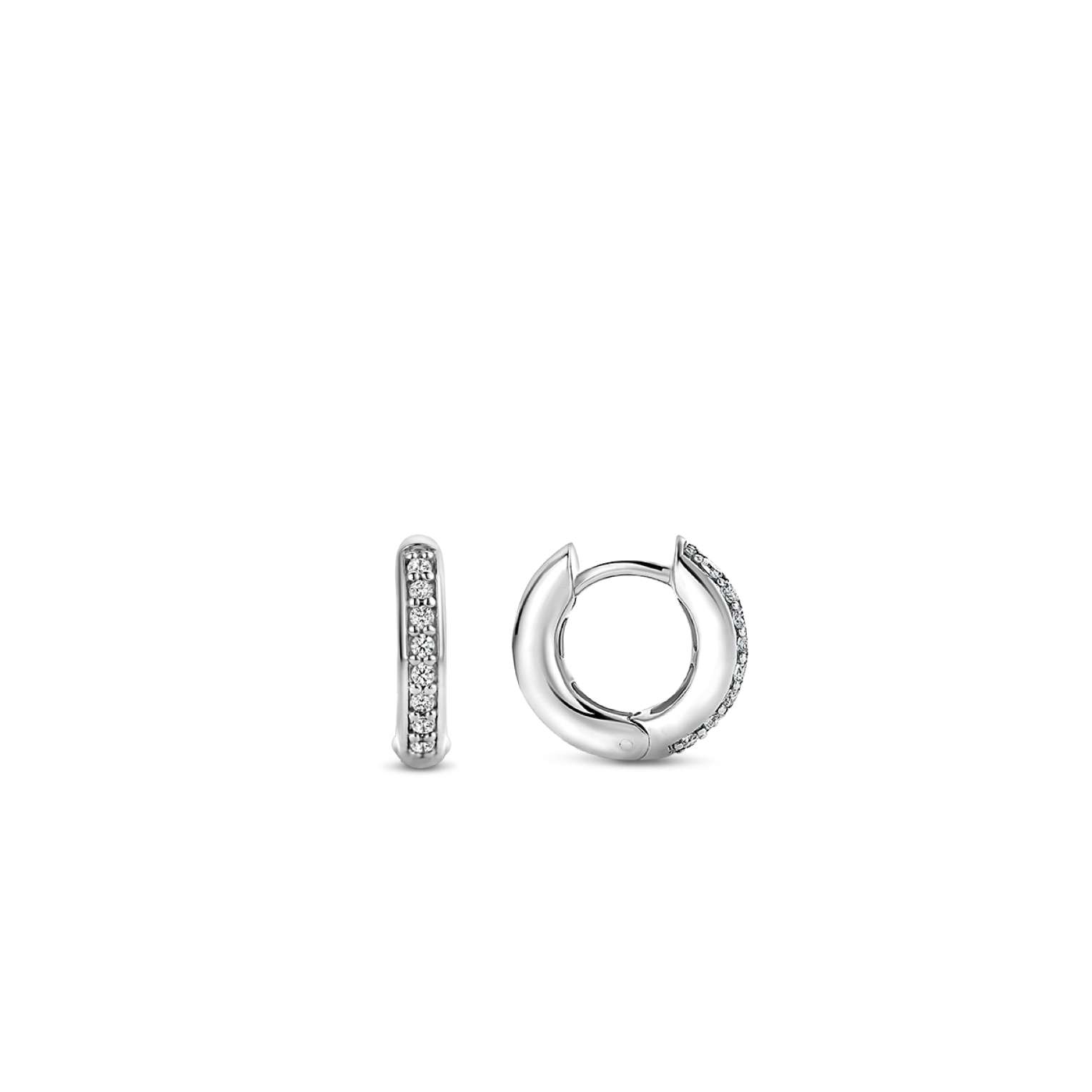 Tisento zilver oorringen zirkonia - Afbeelding 3