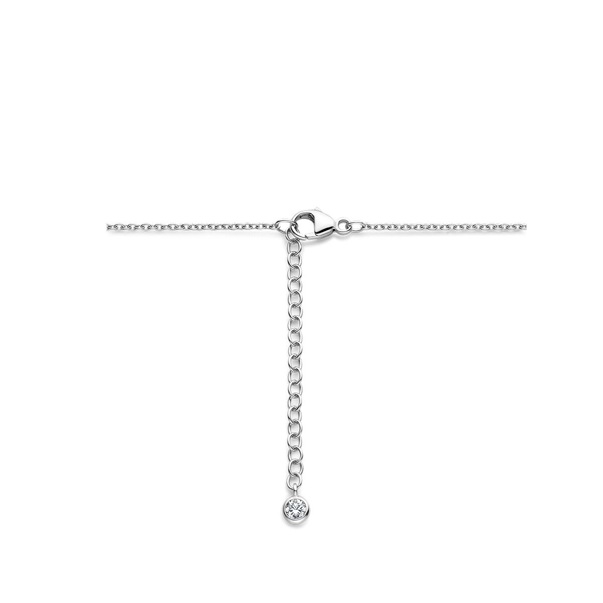 Zilveren collier klavertje parelmoer 36 + 4 cm - Afbeelding 3