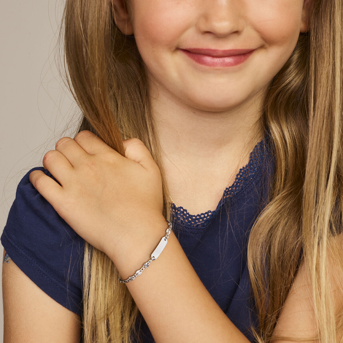 Zilveren graveer armband kind 11-13 cm - Afbeelding 2