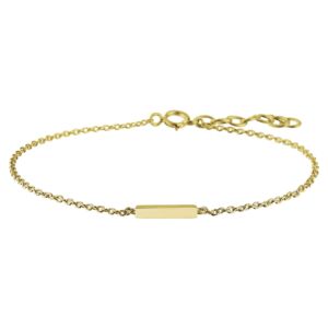 21.00821 KA armband goud op zilver 16-18,5cm