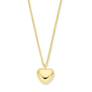 21.03502 KA collier goud op zilver hart 40+5cm
