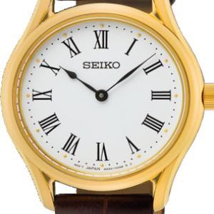 Seiko Dameshorloge goudkleurig leren band