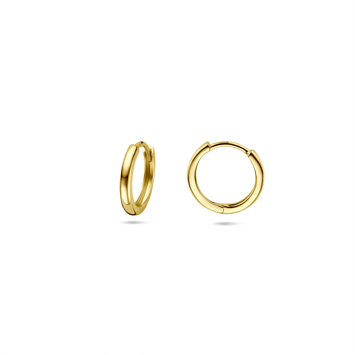 Geelgouden klapoorringen 10,5mm - Afbeelding 3