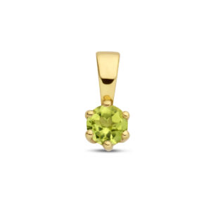 Geelgouden hanger peridoot augustus
