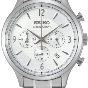 Seiko herenhorloge chronograaf staal