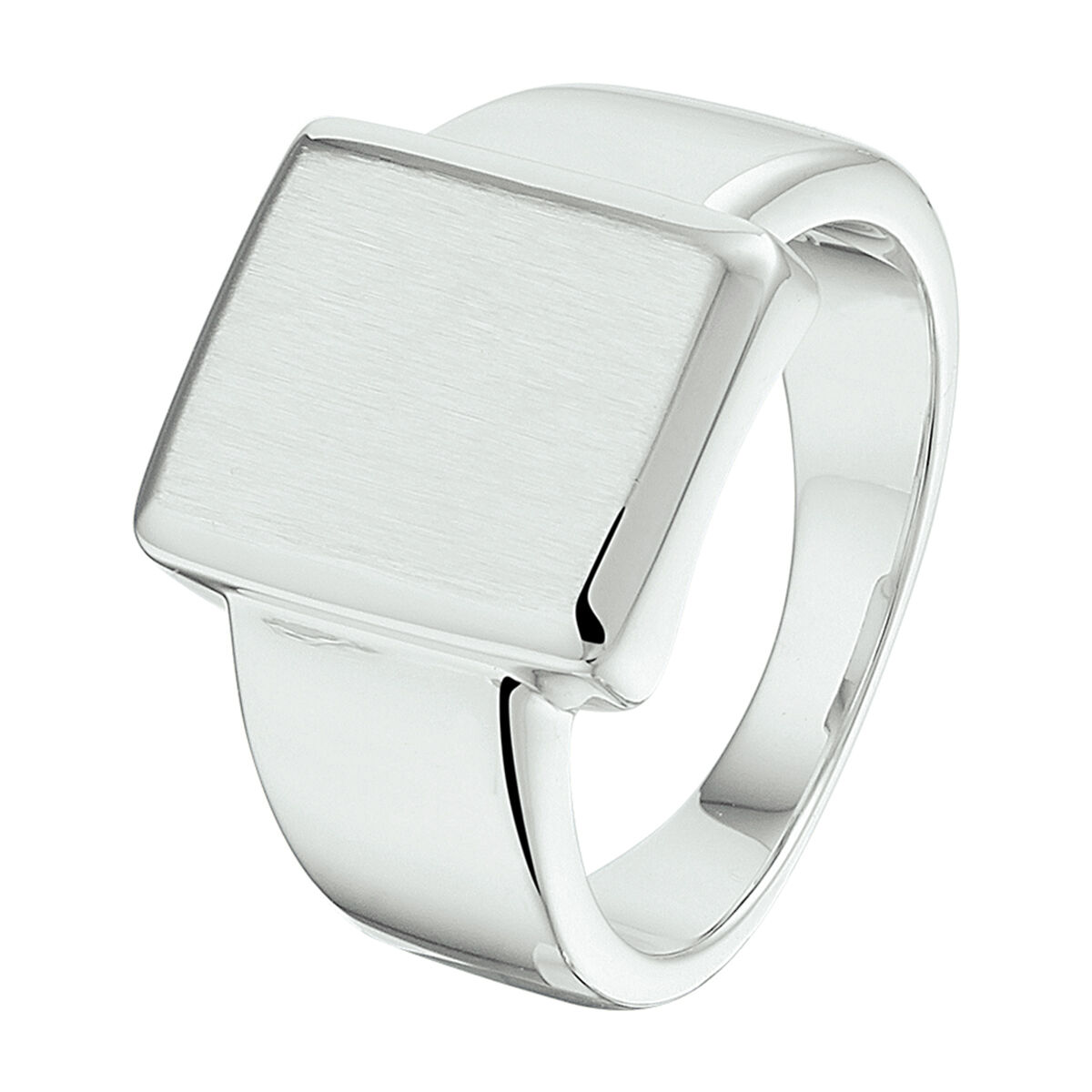 zilver zegelring maat 19,5