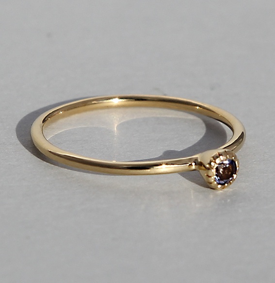 Campur goud op zilver ring ioliet maat 54 - Afbeelding 2