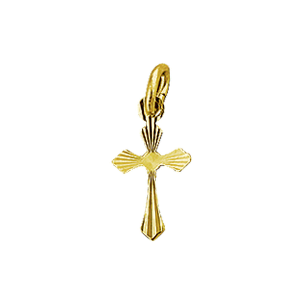 geelgouden hanger kruis 12mm